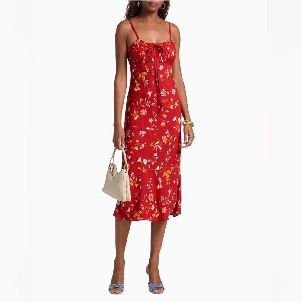 Reformation Camira Crepe Midi Dress - NWT